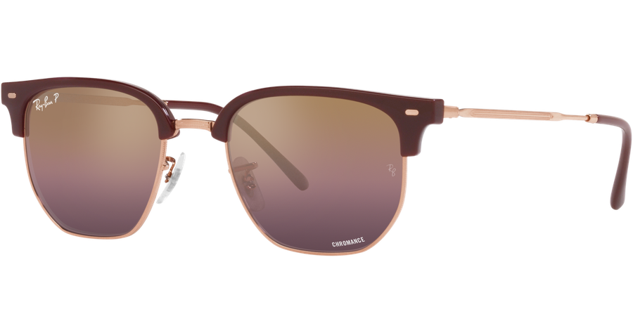Ray-Ban Sonnenbrille Unisex Ray-Ban New Clubmaster RB4416 Glänzendes Bordeaux auf Rotgold 6654G9 Ansicht 1