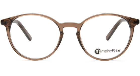 meineBrille 04-12070-01, Braun transparent glänzend Front - Ansicht 3