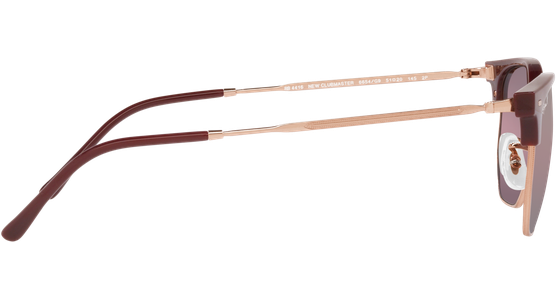 Ray-Ban New Clubmaster RB4416 Glänzendes Bordeaux auf Rotgold 6654G9 - Ansicht 10