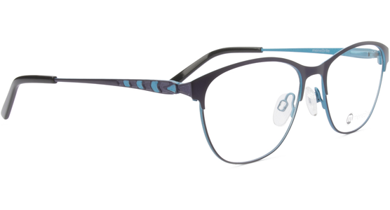 meineBrille 04-96020-02, Dunkel Violett/Türkis Matt rechts - Ansicht 5