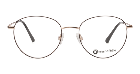 meineBrille 04-96090-02, Braun Matt/Gold Glänzend front - Mening 3