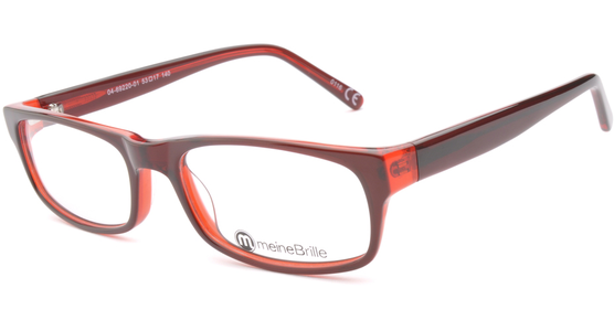 meineBrille 04-69220-01, Braun/Rot links - Ansicht 2