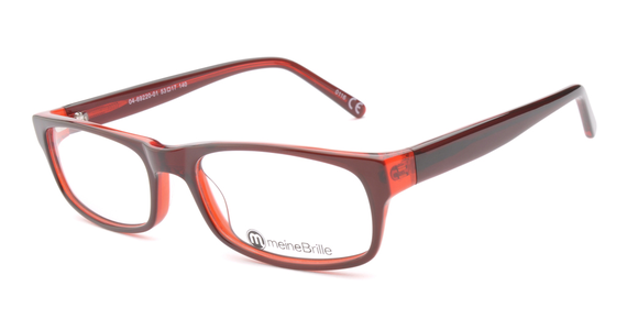 meineBrille 04-69220-01, Braun/Rot links - Mening 2