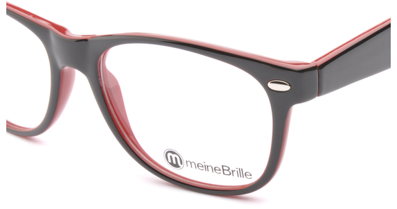 meineBrille 04-69150-02, Schwarz/Rot nah - Mening 4