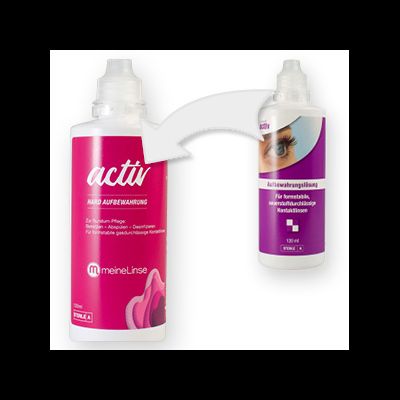  meineLinse activ hard Aufbewahrung Einzelflasche Ansicht 2