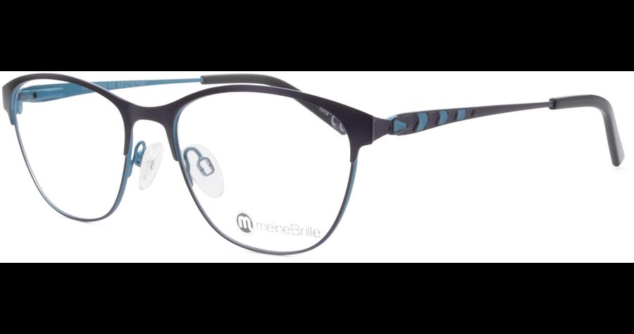 meineBrille 04-96020-02, Dunkel Violett/Türkis Matt links