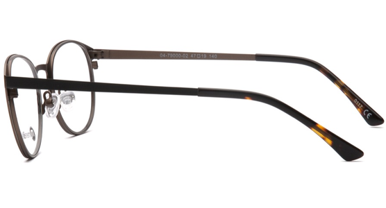 meineBrille 04-79000-02, Schwarz/Nougat Matt seite - Ansicht 6