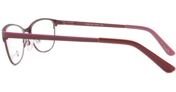 meineBrille 04-69110-01, Dunkel Rot/Pink seite - Mening 5