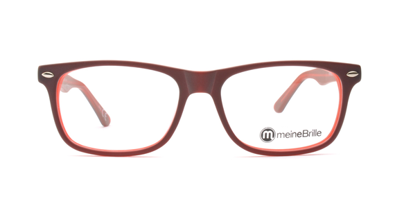 meineBrille 04-69000-01, Braun/Rot Matt front - Mening 3