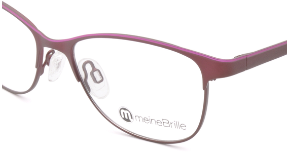 meineBrille 04-69110-01, Dunkel Rot/Pink nah - Mening 4