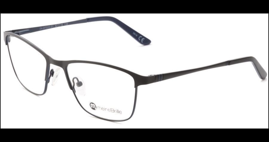 meineBrille 04-87020-01, Schwarz/Blau Matt links