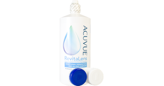 Acuvue RevitaLens in der 300ml Flasche mit Kontaktlinsenbehälter