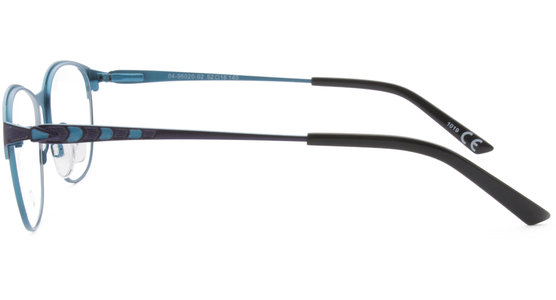 meineBrille 04-96020-02, Dunkel Violett/Türkis Matt seite - Ansicht 4