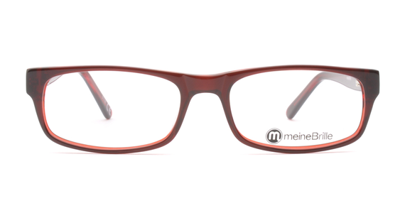 meineBrille 04-69220-01, Braun/Rot front - Mening 3