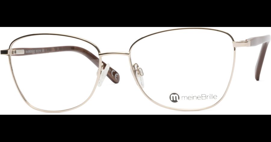 meineBrille 04-06030-02, Gold/Nougat Front