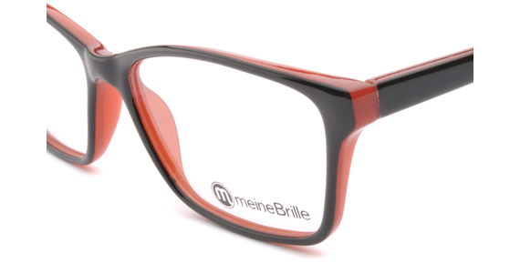 meineBrille 04-69190-01, Schwarz/Rot nah - Mening 4