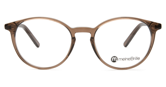 meineBrille 04-12070-01, Braun transparent glänzend Front - Mening 3