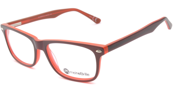 meineBrille 04-69000-01, Braun/Rot Matt links - Ansicht 2