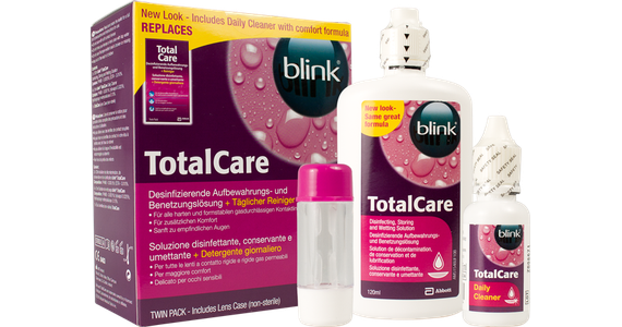 Blink Total Care Twin Pack Flaschen, Verpackung und Kontaktlinsenbehälter - Mening 2