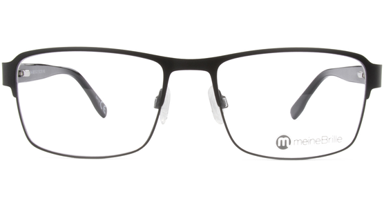 meineBrille 04-96010-01, Schwarz Matt front - Ansicht 3