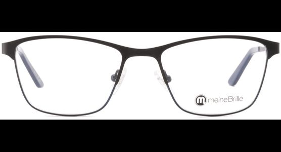 meineBrille 04-87020-01, Schwarz/Blau Matt front - Ansicht 3
