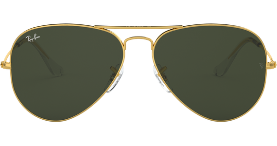 Ray Ban Aviator Classic RB3025 Glanzend Gold Grun 001 62 LARGE