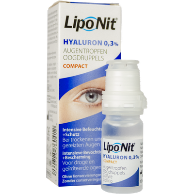 Augentropfen Lipo Nit Compact Augentropfen 0,3% Hyaluron Einzelflasche Ansicht 2