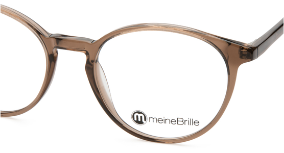 meineBrille 04-12070-01, Braun transparent glänzend Nah - Ansicht 6