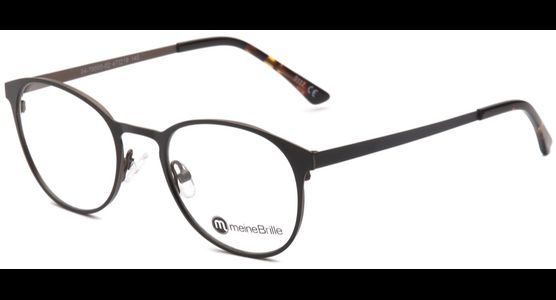 meineBrille 04-79000-02, Schwarz/Nougat Matt links - Ansicht 2