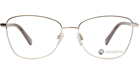 meineBrille 04-06030-02, Gold/Nougat Front - Ansicht 3