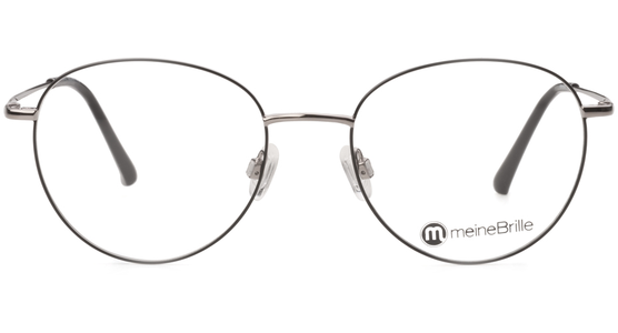 meineBrille 04-96090-01, Schwarz/Gun Glänzend front - Ansicht 3