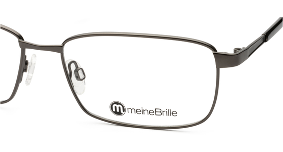 meineBrille 04-12090-01, Dunkel Gun matt / Schwarz glänzend - Ansicht 6