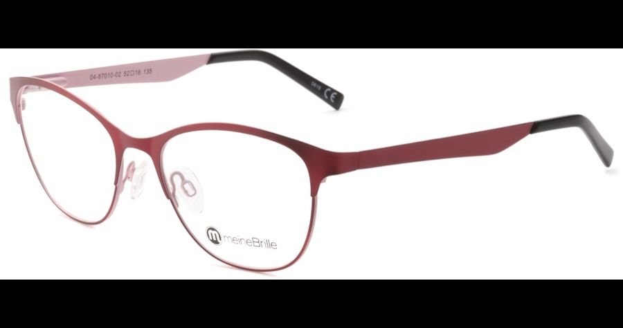 meineBrille 04-87010-02, Rot/Rosa Matt links