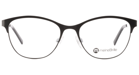 meineBrille 04-87010-01, Schwarz/Weiß Matt front - Ansicht 3