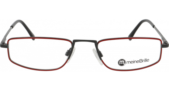 meineBrille 04-20210-01 Dunkelgrau Rot glänzend Frontansicht - Ansicht 5