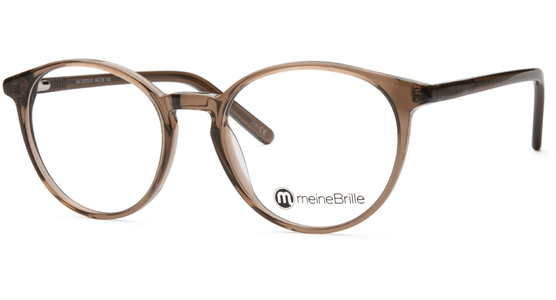 meineBrille 04-12070-01, Braun transparent glänzend Schräg links - Ansicht 2