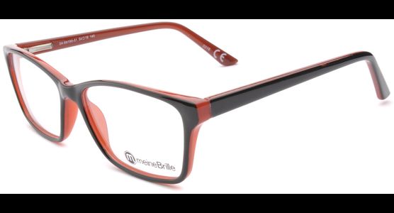 meineBrille 04-69190-01, Schwarz/Rot links - Mening 2