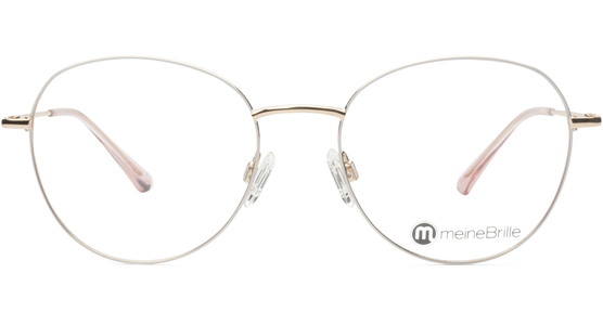 meineBrille 04-12040-02, Weiß/Gold Front - Ansicht 3