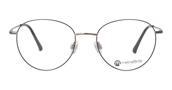 meineBrille 04-96090-01, Schwarz/Gun Glänzend front - Mening 3
