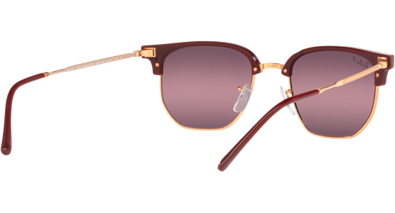 Ray-Ban New Clubmaster RB4416 Glänzendes Bordeaux auf Rotgold 6654G9 - Ansicht 8