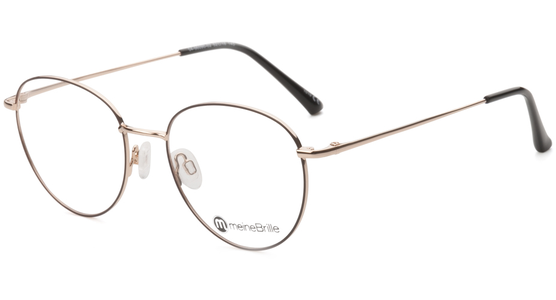 meineBrille 04-96090-02, Braun Matt/Gold Glänzend links - Mening 2