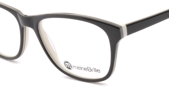 meineBrille 04-69040-02, Schwarz/Creme nah - Mening 4