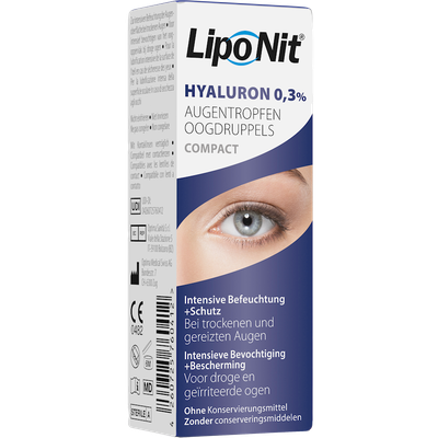 Augentropfen Lipo Nit Compact Augentropfen 0,3% Hyaluron Einzelflasche Ansicht 4