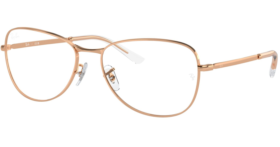 Ray-Ban Brille Unisex Ray-Ban RX3733V 3094, Glänzendes Rotgold, LARGE Ansicht 1