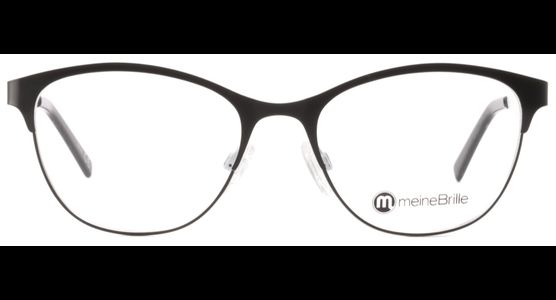 meineBrille 04-87010-01, Schwarz/Weiß Matt front - Ansicht 3