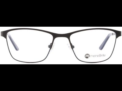 meineBrille 04-87020-01, Schwarz/Blau Matt front