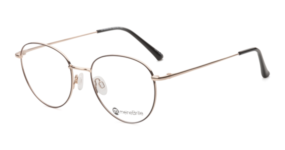 meineBrille 04-96090-02, Braun Matt/Gold Glänzend links - Mening 2