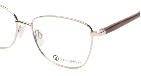 meineBrille 04-06030-02, Gold/Nougat Nah - Ansicht 6
